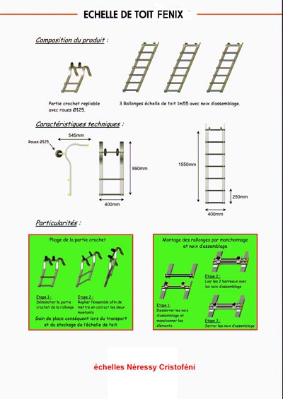 cliquez sur la petite photo de l échelle de toit Fénix pour voir la grande